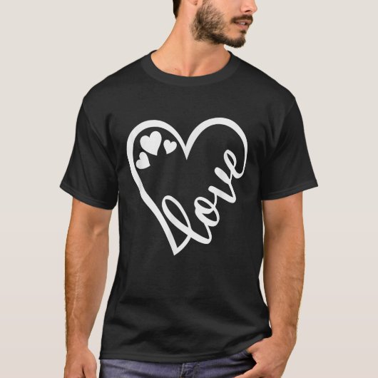 Herz, Liebe, Frauen und Mädchen Valentinstag T-Shirt (Vorderseite)