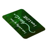 "Herz" Liebe "Grüne Herzklopfmagnete" Magnet (Rechte Seite)