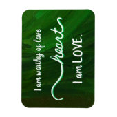 "Herz" Liebe "Grüne Herzklopfmagnete" Magnet (Vertikal)