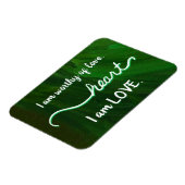 "Herz" Liebe "Grüne Herzklopfmagnete" Magnet (Linke Seite)