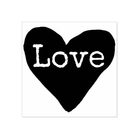 Herz-Liebe Gummistempel (Prägung)