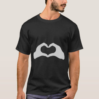 Herz Liebe Hände Signieren Kinder Valentine T-Shirt