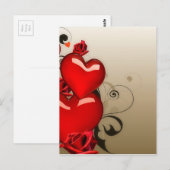 Herz-Liebe Herz personalisieren Anniversaries Postkarte (Vorne/Hinten)