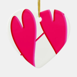 Herz Liebe Herzen individuell anpassen Jahrestage Keramik Ornament