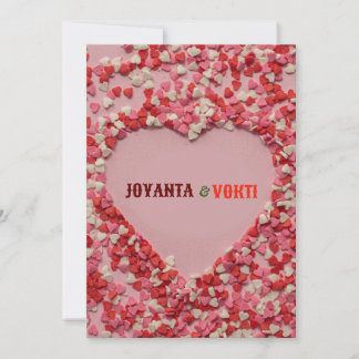 Herz Liebe Joyanta & Vokti rot-marone Farbe Einladung