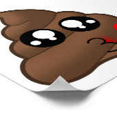 Herz-Liebe Kackte Emoji Poster (Ecke)