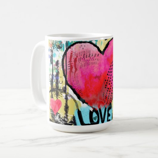 Herz-Liebe Kaffeetasse (Vorderseite Links)