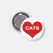 Herz (Liebe) Katzen Magnet (Vorderseite/Rückseite)