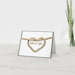 Herz Liebe Knot Western Hochzeit Danke Karte
