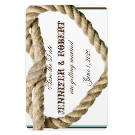 Herz-Liebe Knot Western Hochzeit Speichern Sie das Magnet
