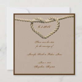 Herz-Liebe Knot Western Hochzeit Speichern Sie das Save The Date