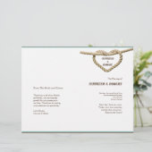 Herz-Liebe Knot Western Hochzeitsprogramm (Stehend Vorderseite)