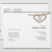 Herz-Liebe Knot Western Hochzeitsprogramm (Vorne/Hinten)