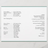 Herz-Liebe Knot Western Hochzeitsprogramm (Rückseite)