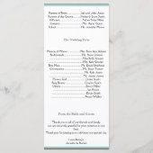 Herz-Liebe Knot Western Hochzeitsprogramm Programm (Rückseite)