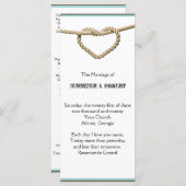 Herz-Liebe Knot Western Hochzeitsprogramm Programm (Vorne/Hinten)