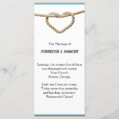 Herz-Liebe Knot Western Hochzeitsprogramm Programm (Vorderseite)