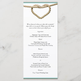 Herz-Liebe Knot Western Wedding Menu Menükarte