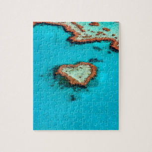 Herz Liebe Korallenriff Wasser Ozean Blau Tropisch Puzzle