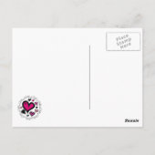 Herz Liebe Liebe Liebe Postkarte (Rückseite)