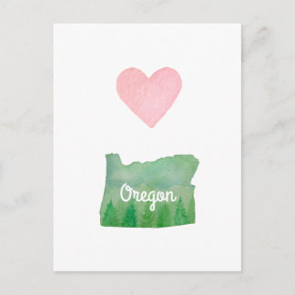 Herz (Liebe) Oregon Staat Grünes Tal Postkarte