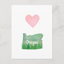 Herz (Liebe) Oregon Staat Grünes Tal Postkarte