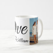 Herz-Liebe personalisiert Valentinstag Geschenk Kaffeetasse (VorderseiteRechts)