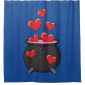 Herz-Liebe-Pop Duschvorhang (Vorderseite)