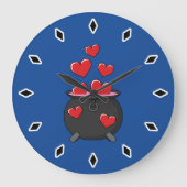 Herz-Liebe-Pop Große Wanduhr (Vorderseite)