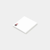 Herz-Liebe-Pop Post-it Klebezettel (angewinkelt)