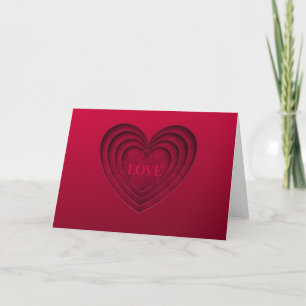 Herz "Liebe" - Rot Feiertagskarte