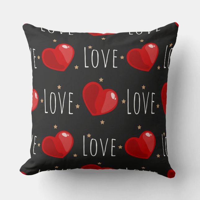 Herz/Liebe/Roter Designer Kissen (Vorderseite)