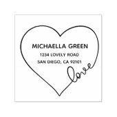 Herz-Liebe | RÜCKSENDEADRESSE BRIEFMARKE Permastempel (Design)