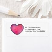 Herz-Liebe-Rücksendeadressen-Aufkleber (Insitu)