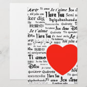Herz Liebe Sie Briefpapier (Vorne/Hinten)