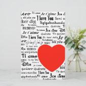 Herz Liebe Sie Briefpapier (Stehend Vorderseite)