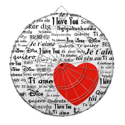 Herz Liebe Sie Dartscheibe (vorne)