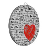 Herz Liebe Sie Dartscheibe (Vorderseite Links)