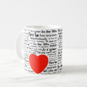 Herz Liebe Sie Kaffeetasse (Vorderseite Links)