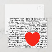 Herz Liebe Sie Postkarte (Vorne/Hinten)