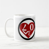 Herz-Liebe-Tasse Kaffeetasse (Links)