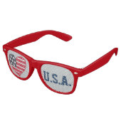 Herz Liebe U.S.A Lens Sonnenbrille/ Schatten Partybrille (Schrägansicht)