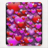 Herz Liebe und Diamanten Mousepad (Vorne)