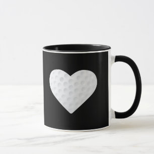 Herz-Liebe und Live-Golf Tasse