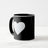 Herz-Liebe und Live-Golf Tasse (Vorderseite Links)