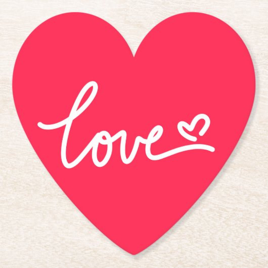 Herz-Liebe Untersetzer Gastgeschenke Hochzeiten (Vorderseite)