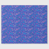 Herz-Liebe Valentines Paper Collage Pattern Blau Geschenkpapier (Flach)