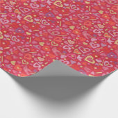 Herz-Liebe Valentines Paper Collage Pattern Red Geschenkpapier (Ecke)