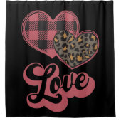 Herz Liebe Valentines Wohngestaltung Duschvorhang (Vorderseite)