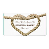 Herz-Liebe Western Wasser Flasche Etikett (Vorne)